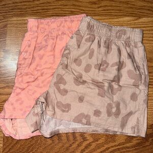 Stylish Women's Shorts Set - Peach and Tan